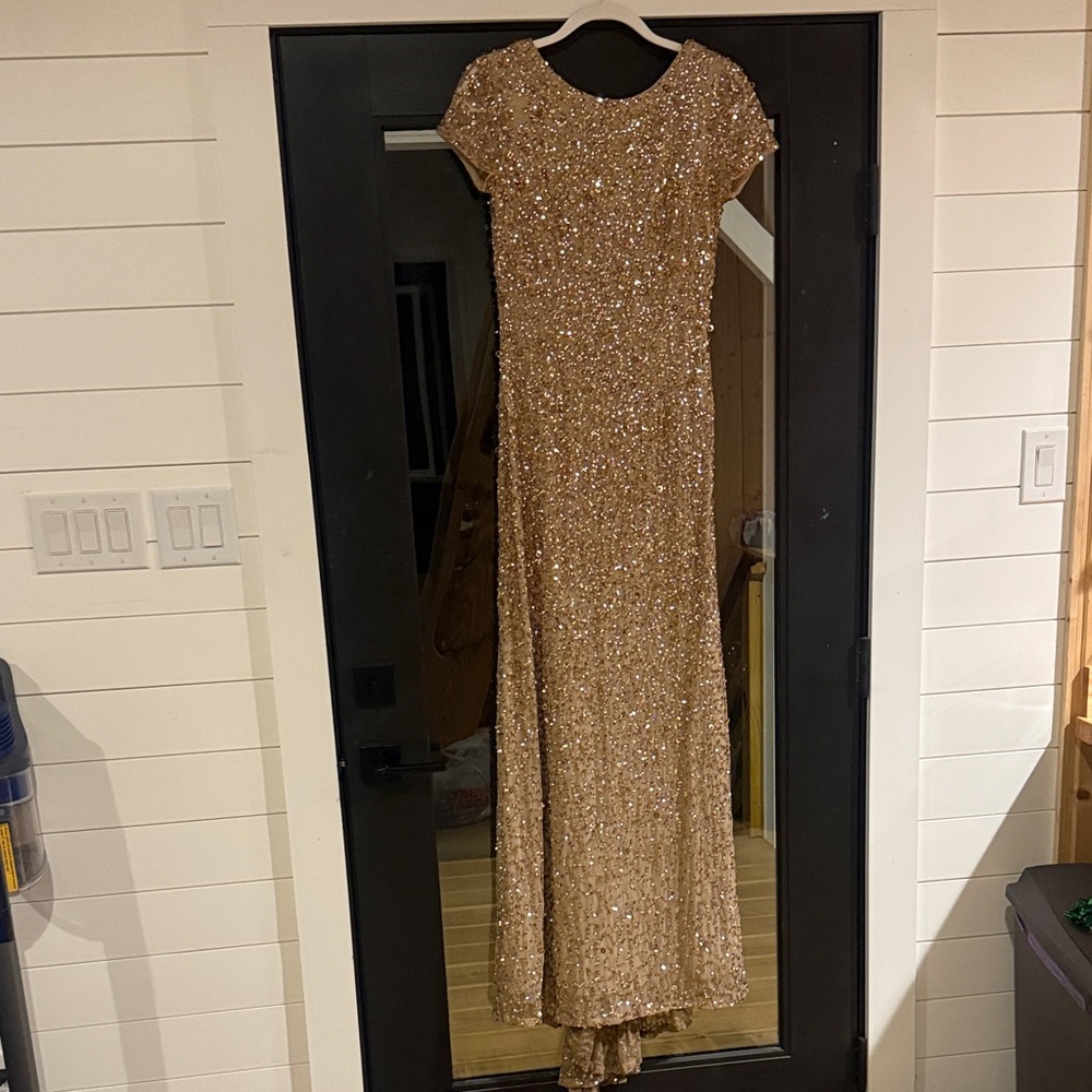 Adrianna Papell Gold Evening or Bridesmaid Dress